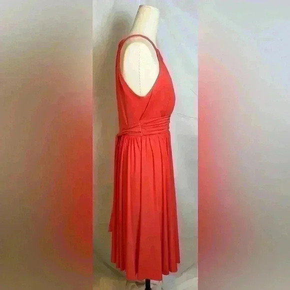 Suzi Chin for Maggie Boutique Orange with Key Hole Front Dress (Size 12) - Picture 5 of 9